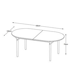CARNO 2 skandinaviško stiliaus pietų stalas, ištraukiamas virtuvės, valgomojo, svetainės stalas