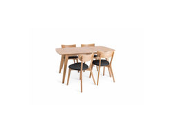 RHO 8 skandinaviško stiliaus pietų stalas, ištraukiamas virtuvės, valgomojo, svetainės stalas