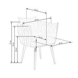 AIVARAS2 PILKA kėdė - fotelis, minkštas svetainės, valgomojo, vaikų kambario, prieškambario, biuro baldas