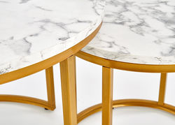 PAULA modernaus stiliaus kavos staliukai, staliukų rinkinys svetainei, valgomajam, biurui