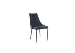 S28 JUODA elegantiška, minkšta, švelni kėdė svetainei, valgomajam, biurui 