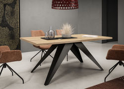 VENTĖ 160 padidinamas pietų stalas svetainei, valgomajam, virtuvės stalas, modernus