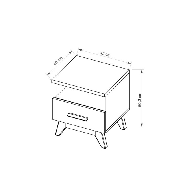 Svetainės baldai | Spintelė, naktinis staliukas, spintelė prie lovos SVE15