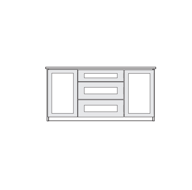 Miegamojo baldai | GBF Komoda su stalčiais svetainei, valgomajam, miegamajam, prieškambariui, biurui NERIS K5