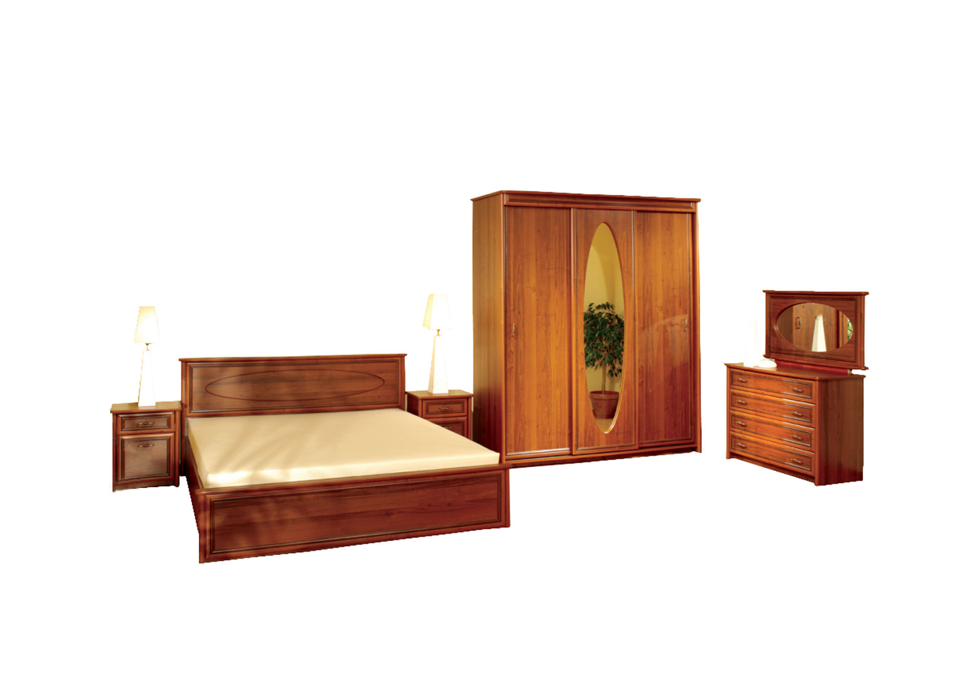 Miegamojo baldai | GBF Miegamojo baldų kolekcija: spinta, komoda, spintelė, miegamojo lova SVAJA