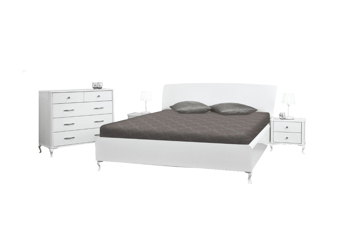 Miegamojo baldai | GBF Miegamojo baldų kolekcija: komoda su stalčiais, miegamojo lova, spintelė, spinta BOHEMA