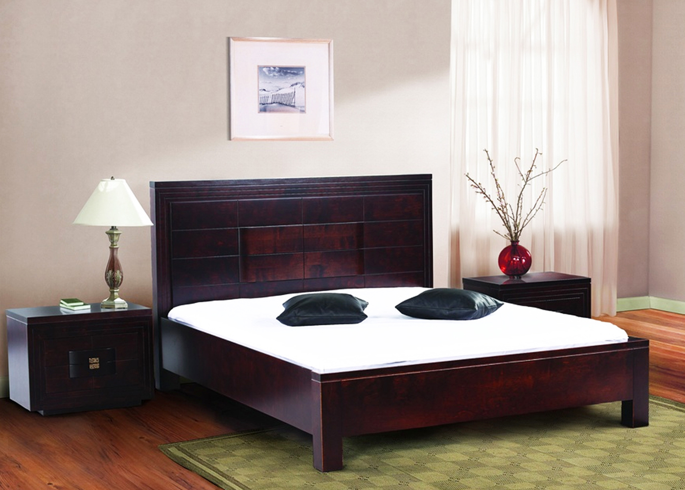 Miegamojo baldai | Miegamojo baldų komplektas: miegamojo lova, naktinė spintelė prie lovos RITZ