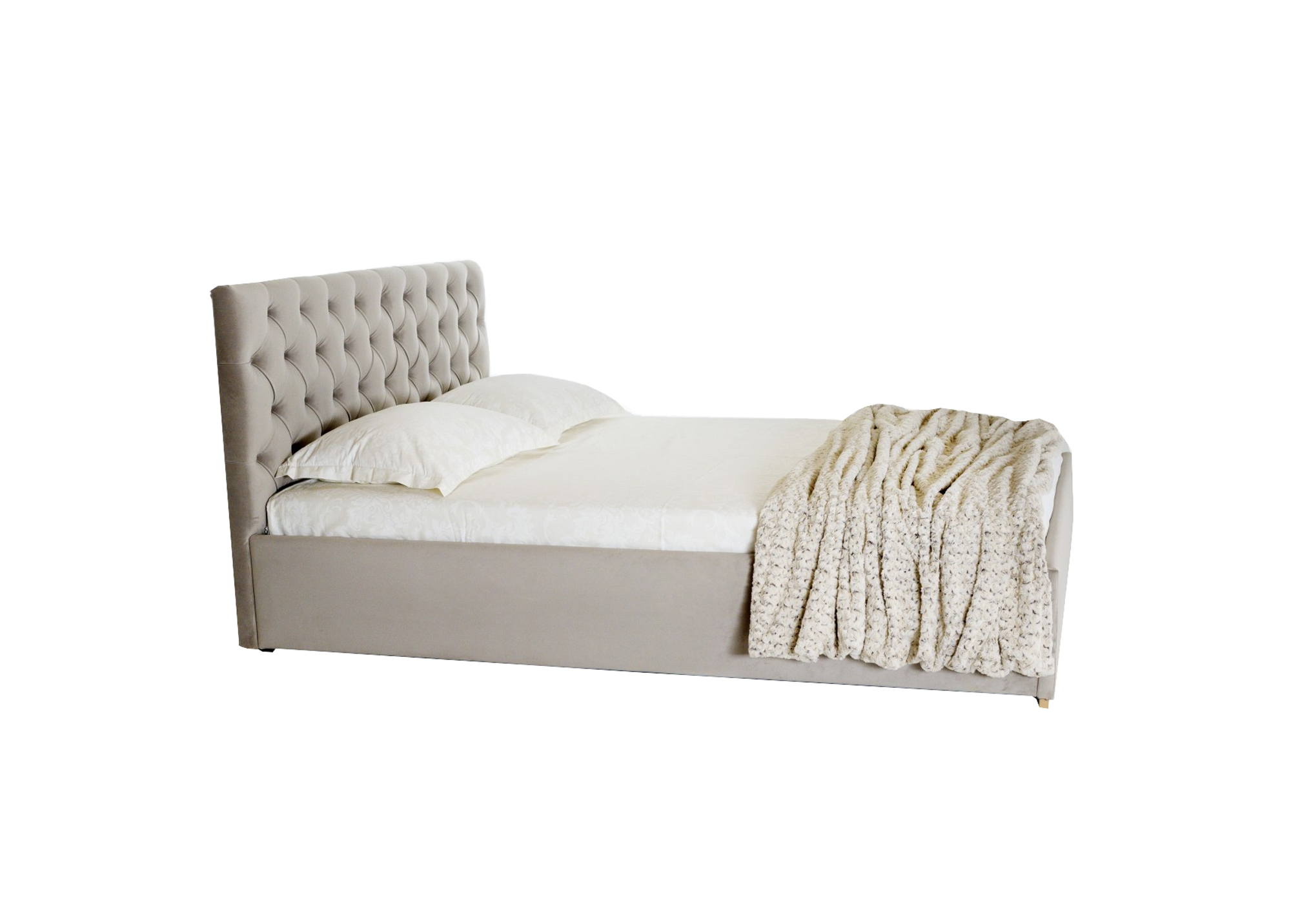 Miegamojo baldai | Klasikinio stiliaus minkšta dvigulė miegamojo kambario lova HARMONY