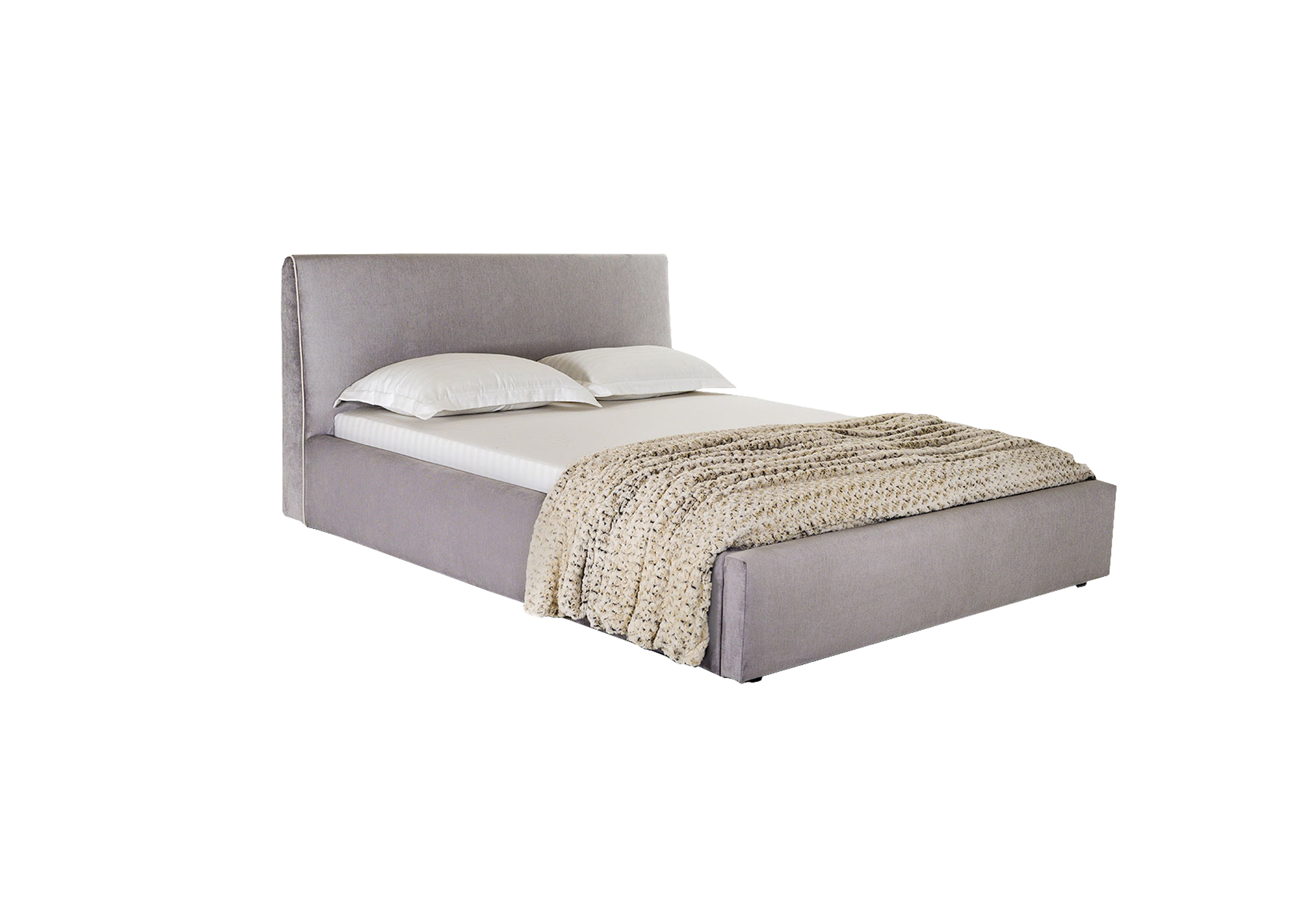 Miegamojo baldai | Subtili, kuklaus dizaino minkšta miegamojo kambario lova PERLA