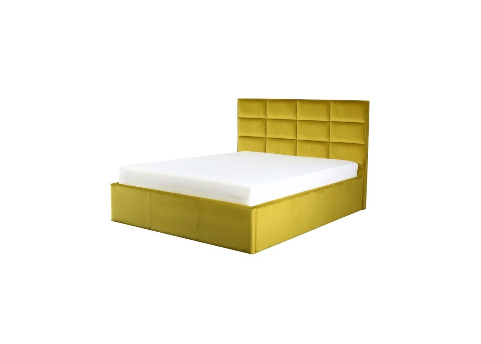 Miegamojo baldai | Minkšta dvigulė miegamojo kambario lova su paminkštintu galvūgaliu E12