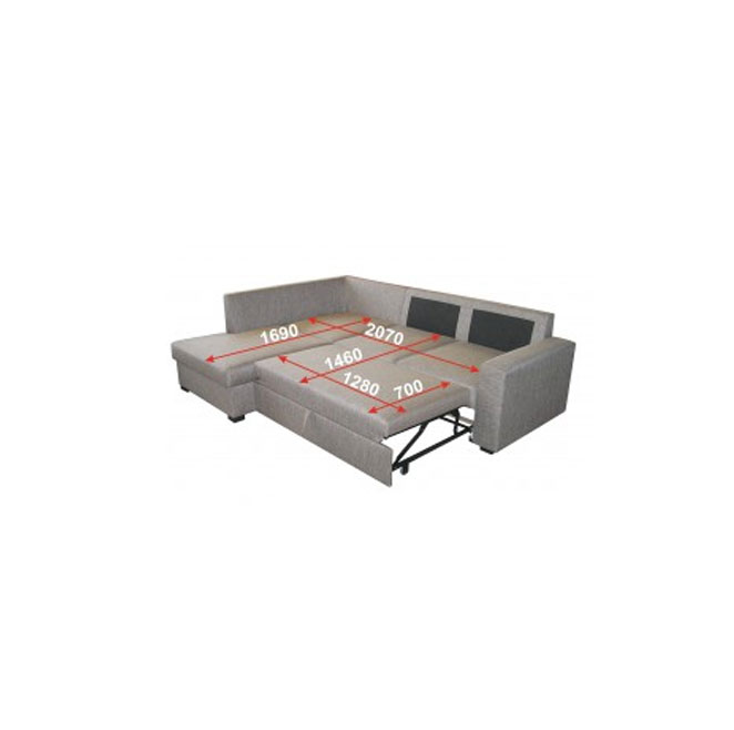 Svetainės baldai | Minkštas miegamas kampas su patalynės dėže svetainei, vaikų, jaunuolio kambariui, biurui ARE10