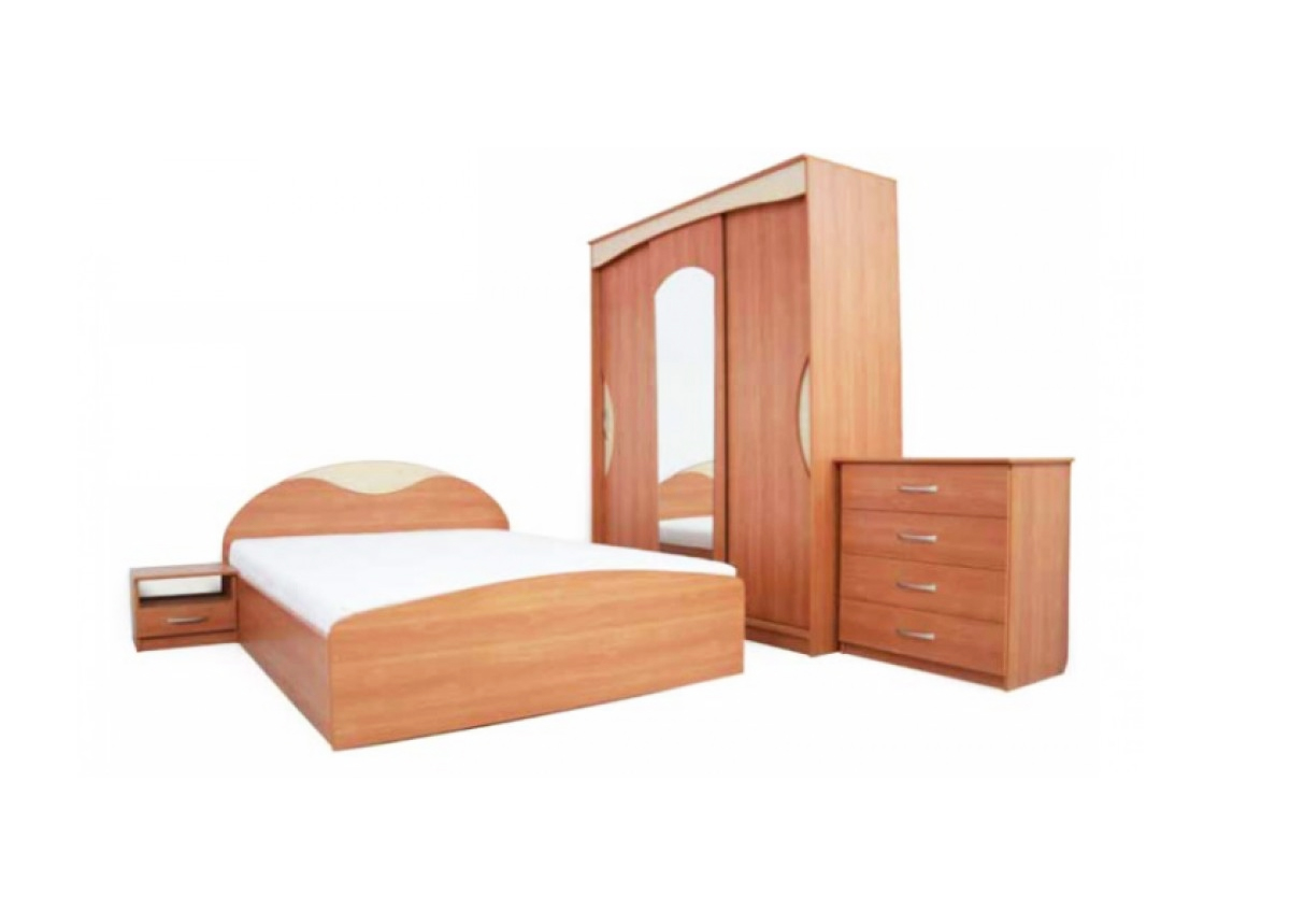 Miegamojo baldai | Dvigulė lova, komoda, spintelė, spinta - miegamojo kambario kolekcija MARIUS