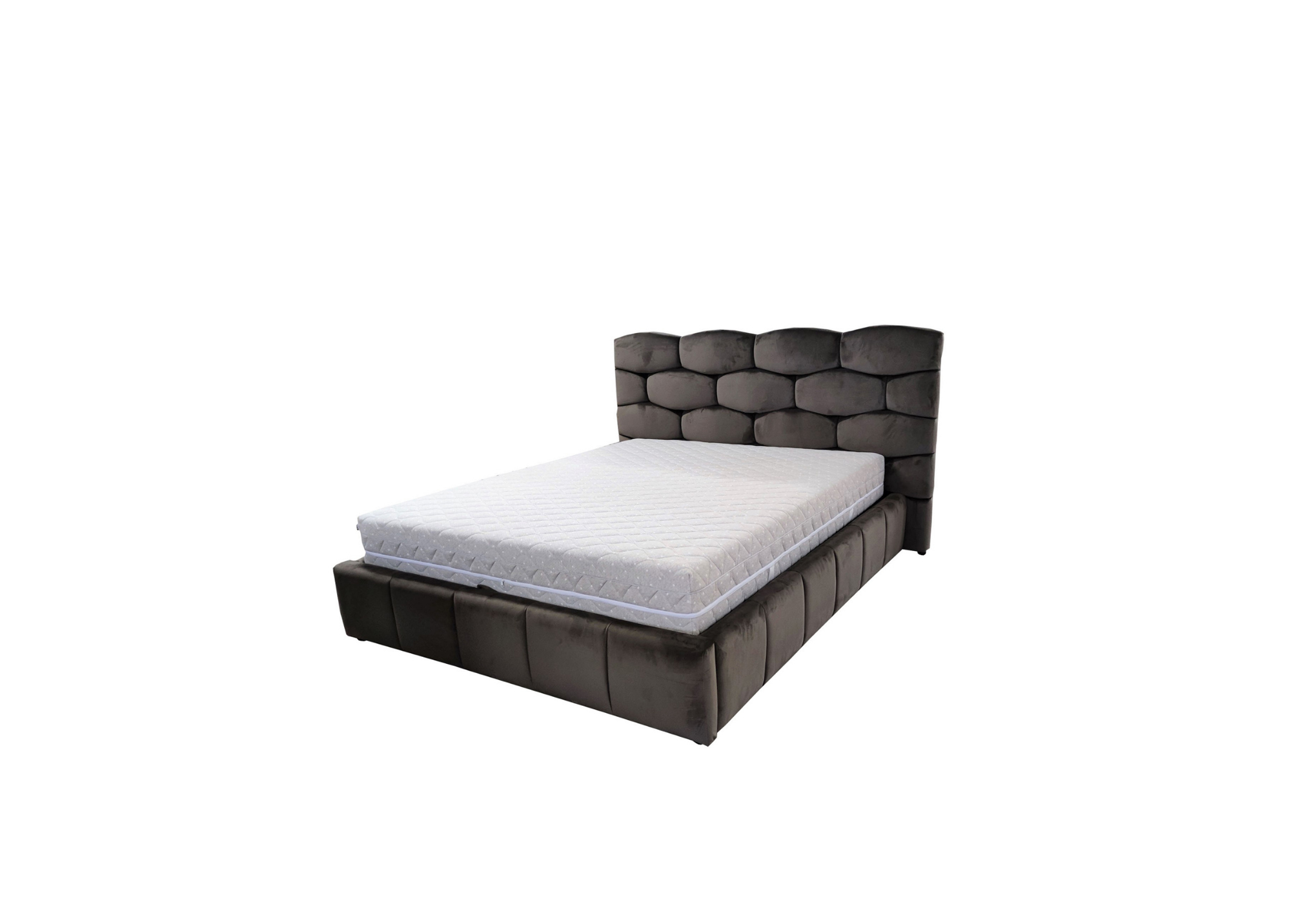 Miegamojo baldai | Minkšta dvigulė miegamojo kambario lova su patalynės dėže AŽ10