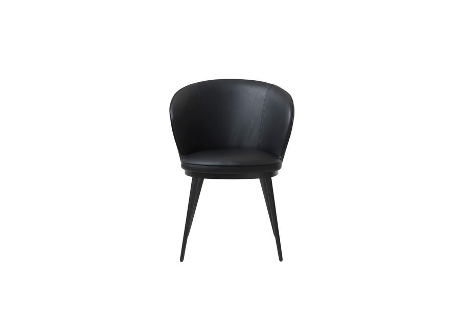 Svetainės baldai | Minkšta kėdė - foteliukas valgomajam, virtuvei, svetainei, pietų, virtuvės stalui GA4 JUODA