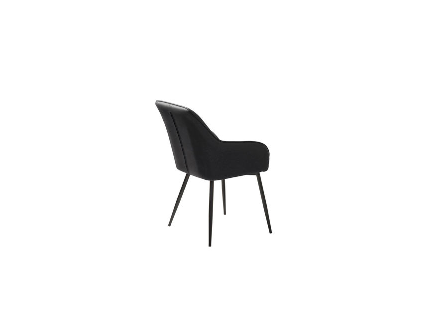 Svetainės baldai | Minkšta kėdė, foteliukas valgomajam, virtuvei, svetainei, pietų, virtuvės stalui ME2 JUODA