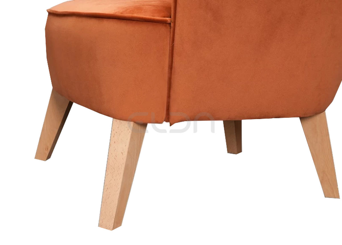 VIKTORIJA, MAGRĖS BALDAI minkštas patogus fotelis su natūralia mediena svetainei, prieškambariui, biurui 