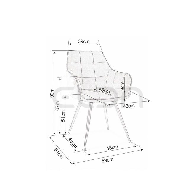 S4 TAMSIAI ŽALIA minkšta kėdė foteliukas valgomajam, virtuvei, svetainei, pietų, virtuvės stalui 