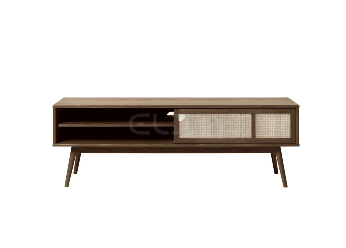 Svetainės baldai | BA16 - rūkytas ąžuolas skandinaviško stiliaus TV staliukas, spintelė svetainei, valgomajam, biurui