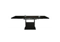 ART324SJ stalas transformeris, žurnalinis staliukas, valgomojo stalas, medinis, vengė spalva, juodas stiklas