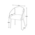 EASTON 1 ŠVIESIAI PILKA minkšta kėdė valgomajam, virtuvei, svetainei, pietų, virtuvės stalui