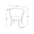 GAIN 7 JUODA minkšta kėdė, foteliukas, krėslas valgomajam, virtuvei, svetainei, pietų, virtuvės stalui 