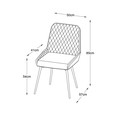 MILTON 1 TAMSIAI RUDA ergonomiškos formos minkšta kėdė virtuvei, valgomajam, svetainei