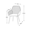 MILTON 15 PILKA minkšta kėdė, foteliukas, krėslas valgomajam, virtuvei, svetainei, pietų, virtuvės stalui