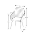 MELFORT 3 TAMSIAI RUDA minkšta kėdė, foteliukas valgomajam, virtuvei, svetainei, pietų, virtuvės stalui 