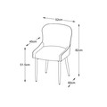 ONTARIO 3 GARSTYČIŲ minkšta kėdė valgomajam, virtuvei, svetainei, pietų, virtuvės stalui 