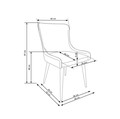H9 PILKA kėdė - foteliukas valgomajam, virtuvei, svetainei, pietų, virtuvės stalui