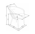 H37 PILKA kėdė - krėslas valgomajam, virtuvei, svetainei, pietų, virtuvės stalui