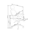 IGNAS RIEŠUTAS-KREMINĖ modernaus dizaino biuro, darbo, vadovo kėdė su ratukais, reguliuojamo aukščio vaikų, jaunuolio kambario kėdė