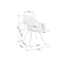 S12 RUDA minkšta kėdė foteliukas valgomajam, virtuvei, svetainei, pietų, virtuvės stalui