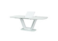 ARNAS pietų stalas, ištraukiamas stalas svetainei, valgomajam, padidinamas stalas virtuvei, baltas