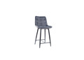 S37 TAMSIAI PILKA baro kėdė, minkšta kėdė virtuvei, svetainės, valgomojo kambariui