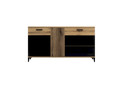ARONAS16 svetainės baldų komplektas: komoda, vitrina, kavos staliukas, pakabinama lentyna