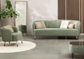 VILNIUS, MAGRĖS BALDAI elegantiška sofa aukštomis kojelėmis, minkštas baldas svetainei, biurui, valgomajam