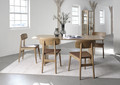 NOLA 28 NATŪRALUS ĄŽUOLAS pietų stalas svetainei, valgomajam, skandinaviško stiliaus baldai