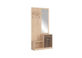 PALERMAS226 SONOMA/MONASTERY prieškambario baldų komplektas su veidrodžiu ir batų spintele