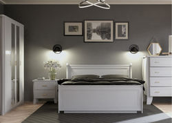 Miegamojo baldai | PRAHA, GBF Miegamojo baldų komplektas. Miegamojo lova, spinta, komoda, naktinė spintelė