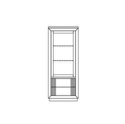 Svetainės baldai | FLORANS2 ART194 medinė vitrina, sekcija, indauja svetainės, valgomojo kambariui, biurui