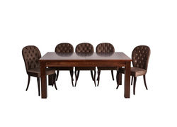 Svetainės baldai | NURIT ART810 medinis pietų stalas, išskleidžiamas virtuvės, svetainės, valgomojo stalas