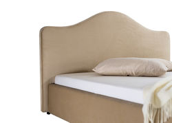 AMAZON minimalistinė, elegantiška, minkšta dvigulė miegamojo kambario lova 