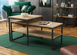 Svetainės baldai | ANTONAS1 kavos staliukas, žurnalinis staliukas su lentyna svetainei, valgomajam, biurui 