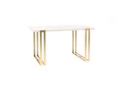 Svetainės baldai | HARIS AUKSINIS pietų stalas, ištraukiamas virtuvės, valgomojo, svetainės stalas 