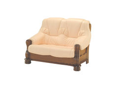 ADOMAS 3+2+1 sofa, miegama sofa, fotelis - minkštų baldų komplektas su medienos apdaila svetainei, valgomajam, biurui