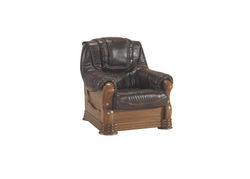 INETA II minkštas fotelis su medienos apdaila svetainei, valgomajam, biurui