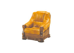 MORENA minkštas fotelis su medienos apdaila svetainei, valgomajam, biurui 