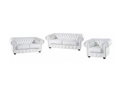 ČARLIS 3+2+1 sofa, miegama sofa, fotelis - minkštų baldų komplektas svetainei, valgomajam, biurui, Chesterfield stilius 