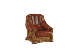 FREDAS II minkštas fotelis su medienos apdaila svetainei, valgomajam, biurui